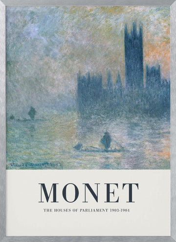 The Houses of Parliament | Poster - Silver Frame Interior