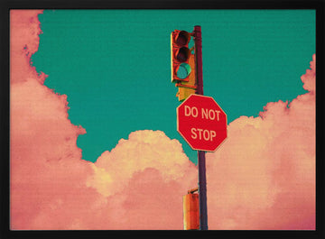 Surreal Stop Go | Poster - Black Metal Frame Interior