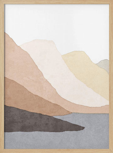Desert Mountain Layers | Poster - Wood Frame Interior