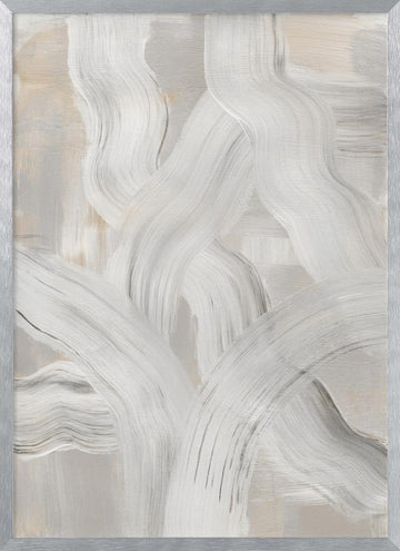 Abstract Brush Strokes 126 | Poster - Silver Frame Interior