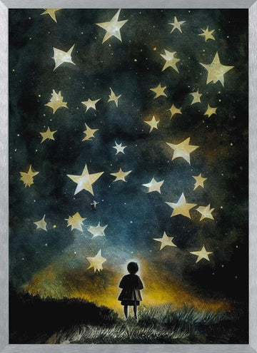 Starry Dreams | Poster - Silver Frame Interior