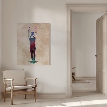 Abstract Swimmer Splash | Canvas - Room Interior 1