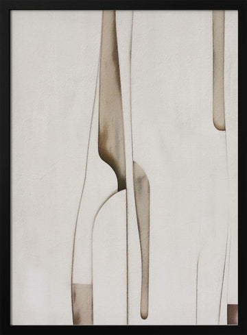 Organic Abstract Forms | Poster - Black Metal Frame Interior