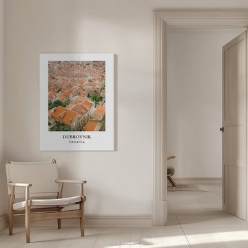 Roofs of Dubrovnik Travel Poster | Canvas - Room Interior 1
