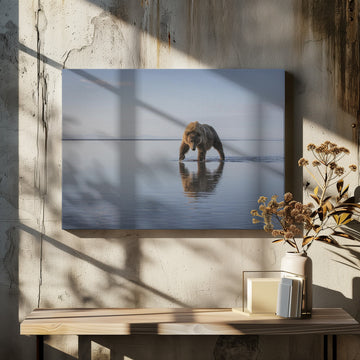 Majestic Bear Reflection | Canvas - Room Interior 2