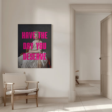 Sassy Pink Text Portrait | Canvas - Room Interior 1