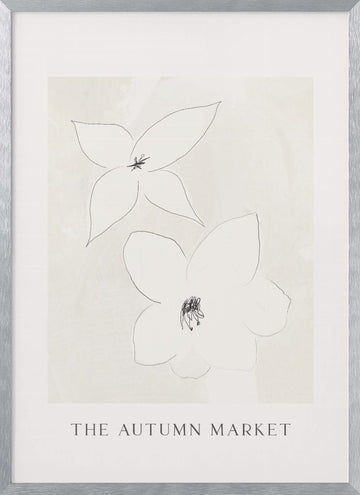 Delicate Blossoms | Poster - Silver Frame Interior