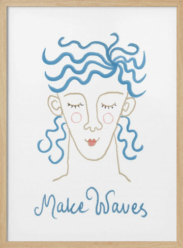Make Waves Dreamer | Poster - Wood Frame Interior
