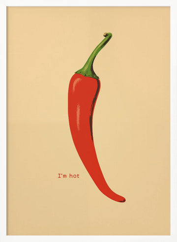 Hot Red Chili | Poster - White Frame Interior