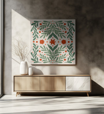 Festive Folk Garden | Canvas - Room Interior 2