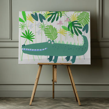 Smiling Alligator Jungle | Canvas - Room Interior 1