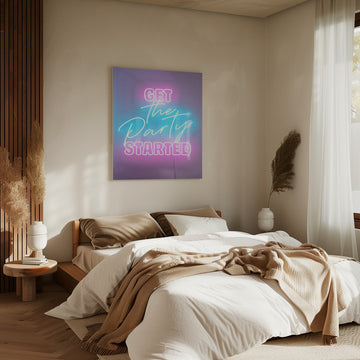Get The Party Started Neon | Canvas - Room Interior 2