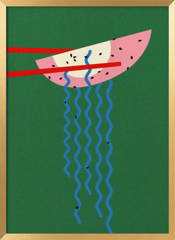 Hollywood Ramen | Poster - Gold Frame Interior