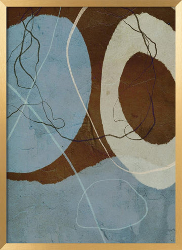 Ethereal Circles | Poster - Gold Frame Interior