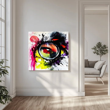 Colorful Abstract Eye | Canvas - Room Interior 1