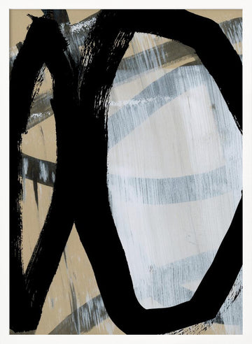 Bold Abstract Strokes | Poster - White Frame Interior