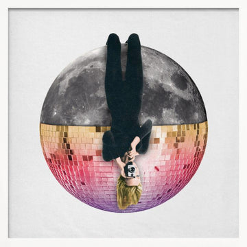 Upside Down Cosmic Disco | Poster - White Frame Interior