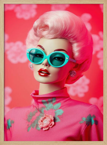 Retro Glamour Icon | Poster - Wood Frame Interior