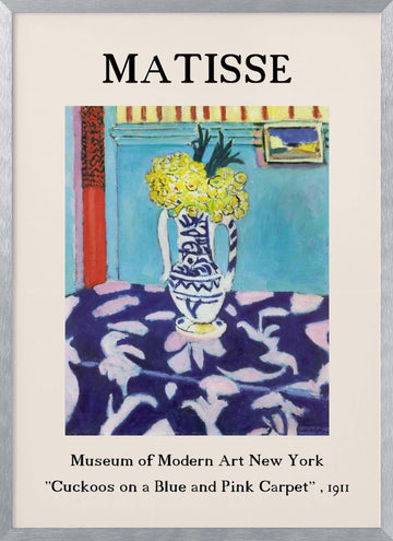 Vibrant Vase Display | Poster - Silver Frame Interior