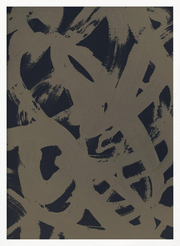 Abstract Brush Strokes 399Y | Poster - White Frame Interior