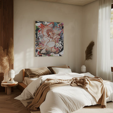 Energetic Duck Collage | Canvas - Room Interior 2