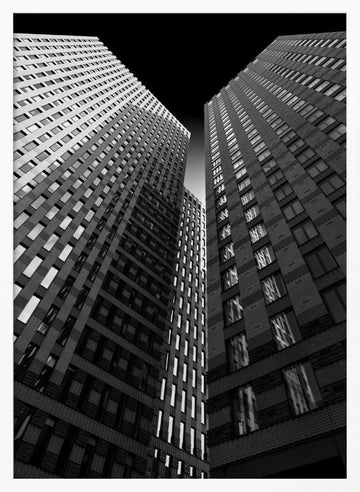 Urban Tower Geometry | Poster - White Frame Interior