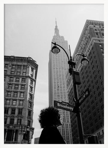Empire State City Gaze | Poster - White Frame Interior