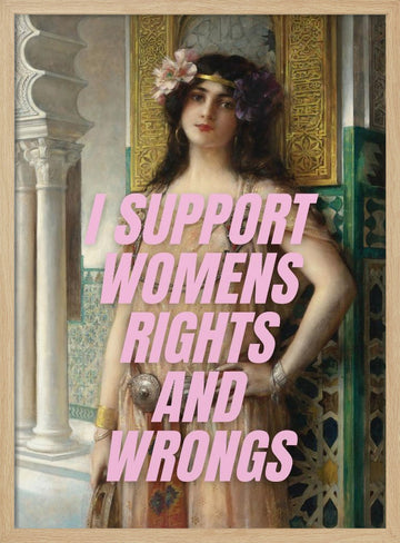 Ornate Woman Feminist Message | Poster - Wood Frame Interior