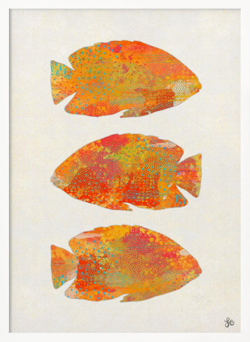 Vibrant Tropical Fish | Poster - White Frame Interior