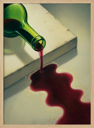Pouring Red Wine | Poster - Wood Frame Interior