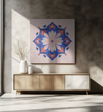Boho Floral Mandala | Canvas - Room Interior 2