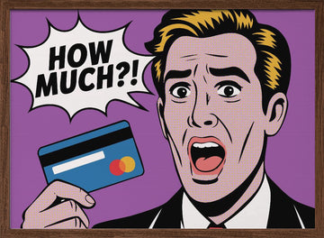 Pop Art Financial Shock | Poster - Walnut Frame Interior