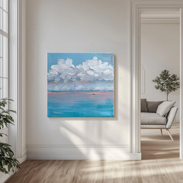Serene Ocean Clouds | Canvas - Room Interior 1