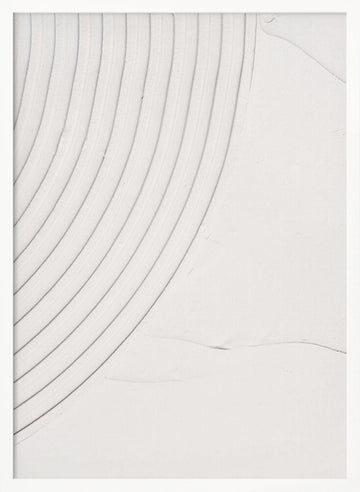 Curved White Texture | Poster - White Frame Interior