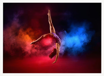 Dynamic Gymnast Leap | Poster - White Frame Interior