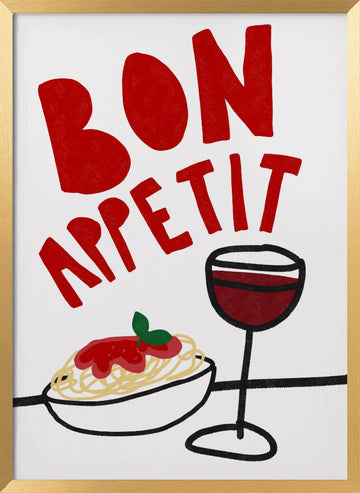 Bon Appetit | Poster - Gold Frame Interior