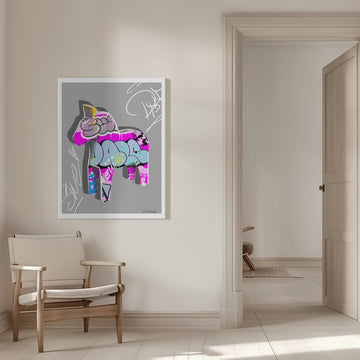 Graffiti Dala Horse | Canvas - Room Interior 1
