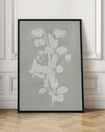 White Botanical Blooms | Poster - Room Interior 1