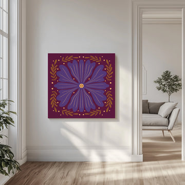 Rich Purple Bloom | Canvas - Room Interior 1