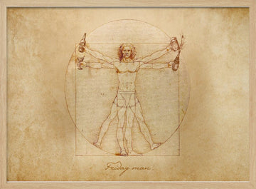 Vitruvian Friday Man | Poster - Wood Frame Interior