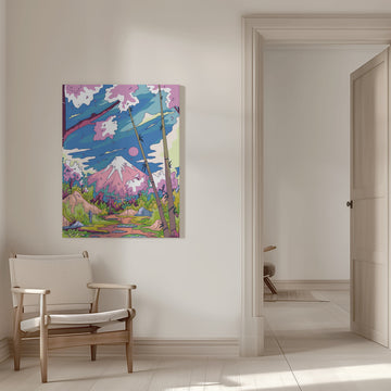 Mount Fuji Cherry Path | Canvas - Room Interior 1