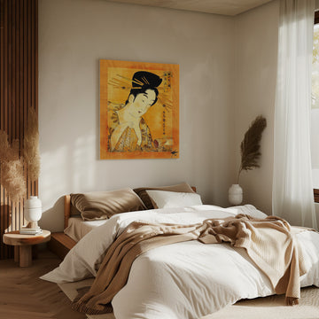 Ukiyo-e Woman Reading | Canvas - Canvas Interior