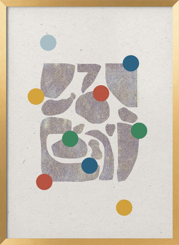Colorful Harmony | Poster - Gold Frame Interior