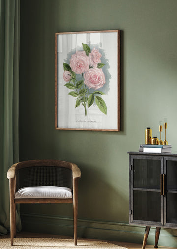 Pink Rose, Clothilde Soupert Lithograph | Poster - Room Interior 2