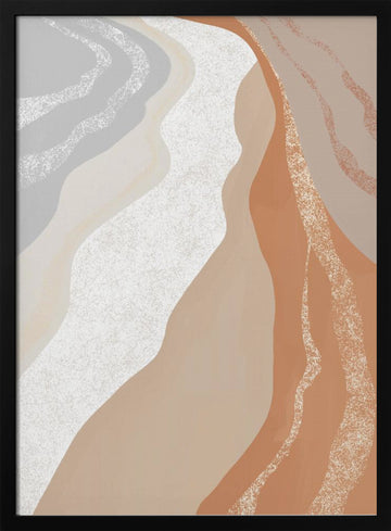 Organic Desert Waves | Poster - Black Metal Frame Interior