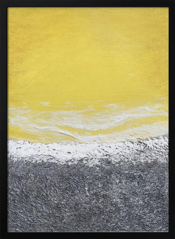 Textured Beach Abstract | Poster - Black Metal Frame Interior