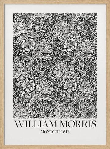 Marigold Monochrome | Poster - Wood Frame Interior