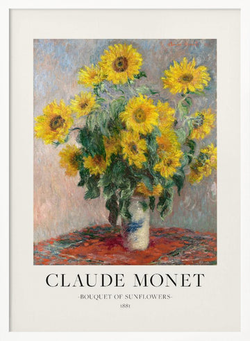 Bouquet Of Sunflowers | Poster - White Frame Interior