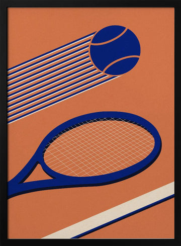 Tennis 80s | Poster - Black Metal Frame Interior