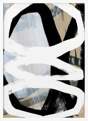 Modern Abstract Lines | Poster - White Frame Interior